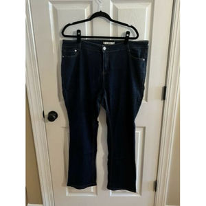 VANILLA STAR Women’s Junior’s Plus Size Dark Wash Denim Jeans 22W Flare Stretch